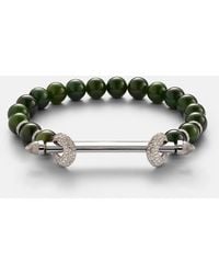 ANANYA - Chakra Giada 18Kt Bracelet With Diamonds And Quartz - Lyst
