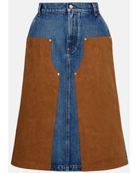 Stella McCartney - Denim Midi Skirt - Lyst