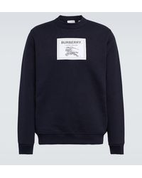 Burberry - Sweatshirt aus Baumwoll-Jersey mit Logoapplikation - Lyst