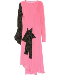 JW Anderson Silk Crêpe Midi Dress - Pink