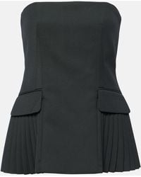 Jonathan Simkhai - Top Bustier Vita En Mezcla De Lana - Lyst