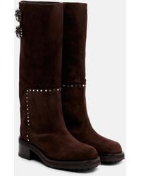 Jimmy Choo - Brooklyn 90 Suede Long Boot - Lyst
