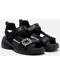 Roger Vivier - Viv' Run Embellished Sandals - Lyst