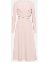 Emilia Wickstead - Midikleid Elta aus Crepe - Lyst