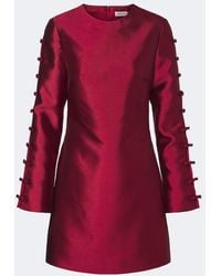 Jonathan Simkhai - Fiora Bow-Detail Satin Minidress - Lyst