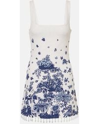 STAUD - Le Sable Fringed Beaded Minidress - Lyst