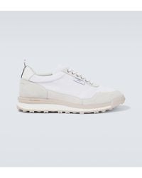 Thom Browne - Leather-trimmed Sneakers - Lyst