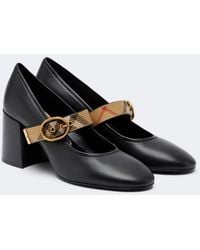 Burberry - Robin Check Leather Pumps - Lyst