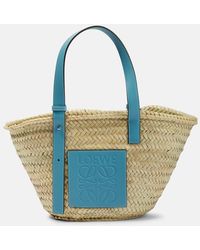 Loewe - X Howl's Moving Castle Medium Leather-trimmed Basket Tote - Lyst