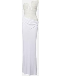 Christopher Esber - Salacia Ruched Lace And Jersey Gown - Lyst