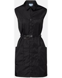 Prada - Vestido Corto De Re-Nylon Con Cinturon - Lyst