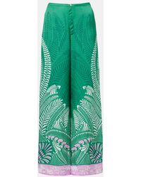 Poupette - Clea Printed Wide-Leg Pants - Lyst