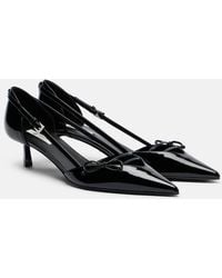 Prada - Bow-Detail Patent Leather Pumps - Lyst