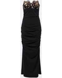 Dolce & Gabbana - Lace-Trimmed Bustier Gown - Lyst