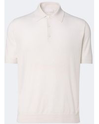 Prada - Cashmere And Silk Polo Shirt - Lyst