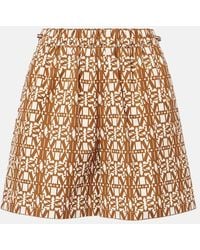 Max Mara - High-Rise Shorts Taiga Aus Baumwolle - Lyst