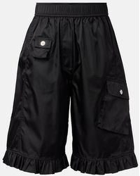 Ganni - Ruffled Cargo Shorts - Lyst
