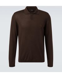 Giorgio Armani - Virgin Wool Polo Sweater - Lyst