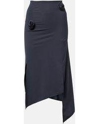 Coperni - Floral-Applique Jersey Midi Skirt - Lyst