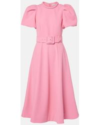 Rebecca Vallance - Rosita Puff-Sleeve Midi Dress - Lyst