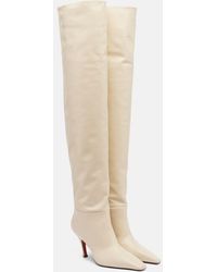 AMINA MUADDI - Jamie 80 Leather Over-The-Knee Boots - Lyst
