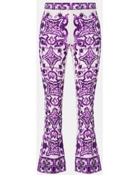 Dolce & Gabbana - Silk Trousers - Lyst