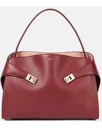 Ferragamo - Hug Large Leather Shoulder Bag - Lyst