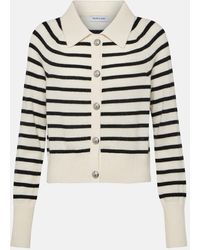 Veronica Beard - Cardigan Chesire in cashmere a righe - Lyst