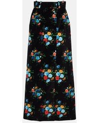 Rabanne - Printed Cotton-Blend Maxi Skirt - Lyst