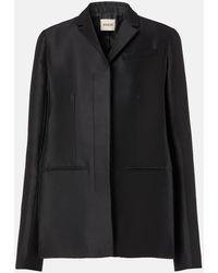 KHAITE - Crittan Wool And Silk Faille Jacket - Lyst
