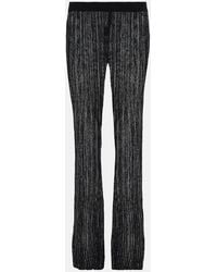 Petar Petrov - Giulio Ribbed-Knit Flared Pants - Lyst