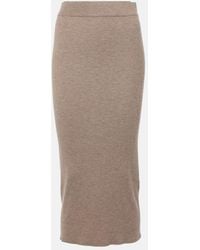 Brunello Cucinelli - Knitted Midi Skirt - Lyst
