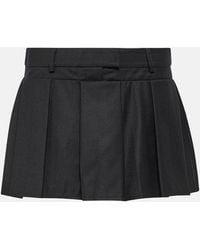 AYA MUSE - Myca Pleated Wool Miniskirt - Lyst