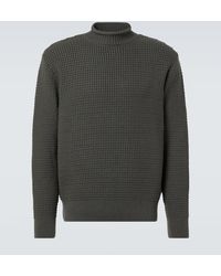 Sunspel - Fisherman Waffle-Knit Wool Sweater - Lyst