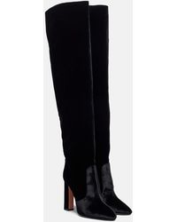 Aquazzura - Joplin 105 Velvet Over-The-Knee Boots - Lyst