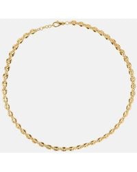 Sophie Buhai - Halskette Small Circle aus Sterlingsilber, 18kt vergoldet - Lyst