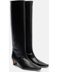 STAUD - Wally Leather Knee-High Boots - Lyst