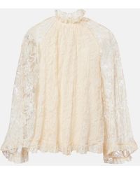 Zimmermann - Carousel Ruffled Lace Blouse - Lyst
