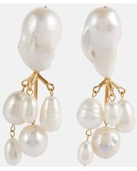 Jil Sander - Orecchini pendenti con perle barocche - Lyst