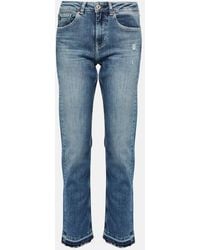AG Jeans - Girlfriend Mid-Rise Straight Jeans - Lyst
