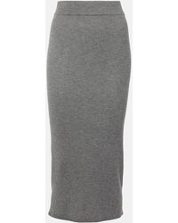 Brunello Cucinelli - Midirock Aus Rippstrick - Lyst