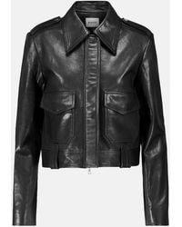 KHAITE - Cordelia Leather Crop Jacket - Lyst