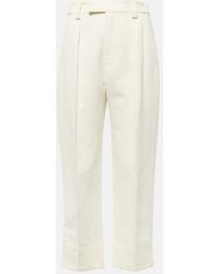Loro Piana - Linen And Cotton Straight Pants - Lyst