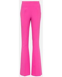 Safiyaa - Alexa High-Rise Flared Crepe Pants - Lyst