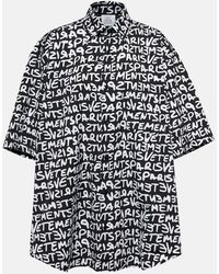 Vetements - Bedrucktes Hemd aus Baumwolle - Lyst