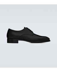 Saint Laurent - Adrien Leather Derby Shoes - Lyst