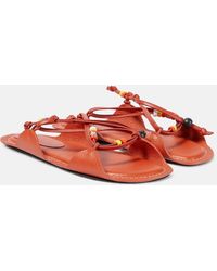 Marni - X No Vacancy Inn Beaded Leather Sandals - Lyst