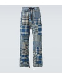 RRL - Patchwork Cotton And Linen Pants - Lyst