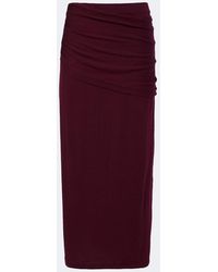 STAUD - Wilma Ruched Wool Maxi Skirt - Lyst