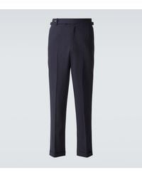 dunhill - Wool Straight Pants - Lyst